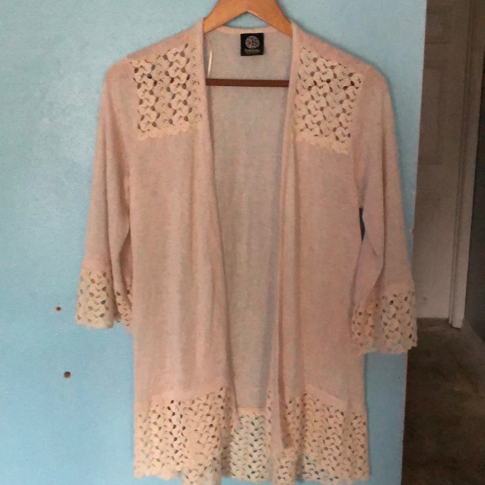 Half sleeve tan cardigan